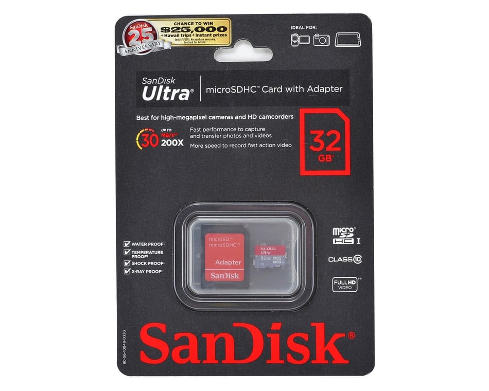 Gopro Sandisk Ultra 32gb Micro Sd Memory Card Class 10 Gop Asdmc 132 Amain Hobbies