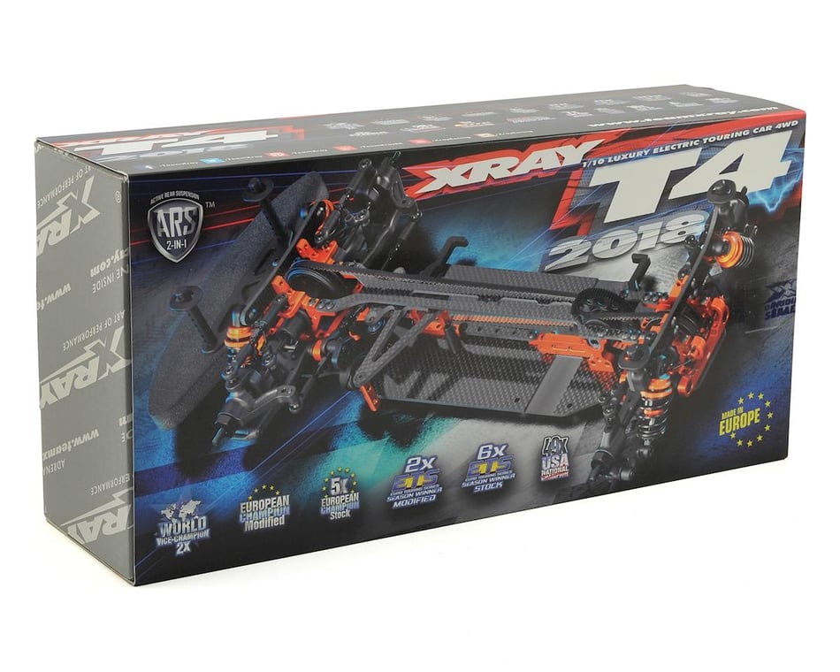 Xray T4 18 1 10 Electric Touring Car Graphite Chassis Kit Xra Cars Trucks Amain Hobbies